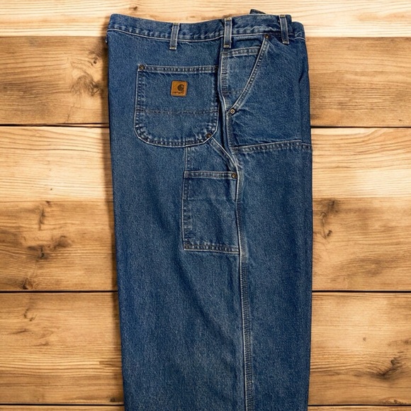 Vintage Carhartt B73 DST Dungaree Vintage Double Knee Logger Carpenter Jeans - Picture 2 of 12